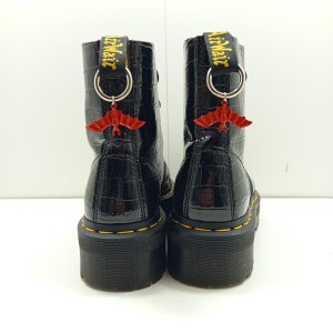 Bijoux de chaussures charms chauve souris rouge