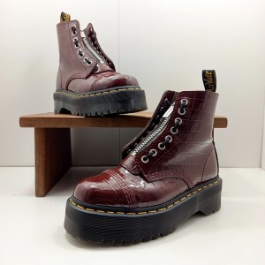 Dr martens Sinclair Croco bordeaux t.37*