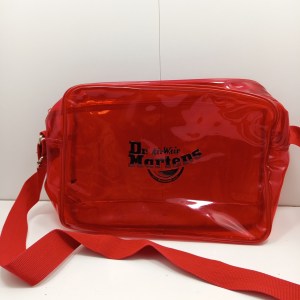 Sac bandouillere dr martens transparent rouge*